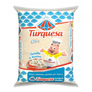 FARINHA DE MANDIOCA QUEBRADINHA 1KG TURQUESA