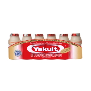 Leite fermentado Pack com 6un de 80ml Yakult