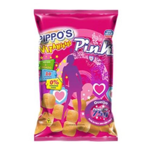 SALGADINHO QUEIJO PINK 75G PIPPOS