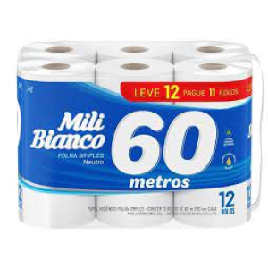 PAPEL HIG NEUTRO 60M 12UN MILI BIANCO